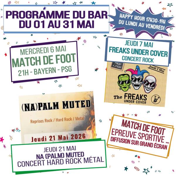 PROGRAMME MAI RESTAURANT - BAR BRASS&CO