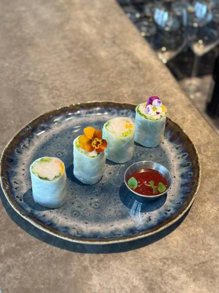 Entrée riz, mangue, avocat